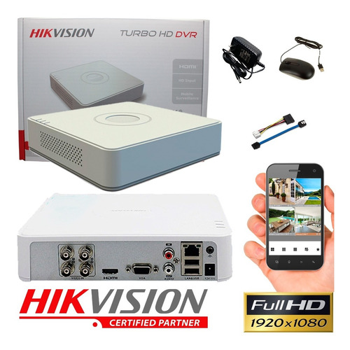 Mini Dvr Hikvision 4 Canales Turbo Hd 1080 Lite Full Hd