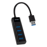 Hub Acteck Port X 3 Dh425 4 En 1 Usb 3.0 Negro Ac-934664