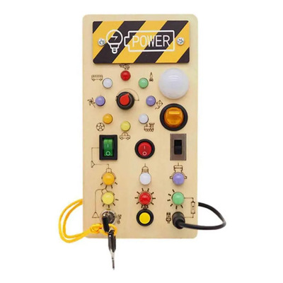 Panel Sensorial Montessori De Madera Con Botones Y Luces Board | Envío gratis