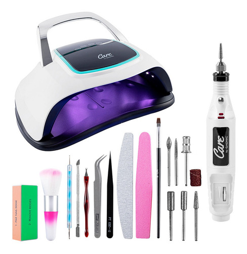 Torno Uñas Kit Manicura Profesional Cabina Lampara Uv Led