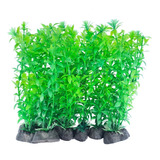 Plantas Artificiais Verde Decoração  Aquário Kit 10 Un 17cm 