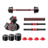 Set De Mancuernas 20 Kg Barra Armable Ajustable