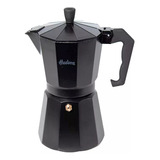 Cafetera Aluminio Esmaltado Negra Italiana Hudson 9 Tzs Zztt