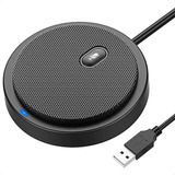 Microfone De Mesa Omnidirecional Com Mudo Usb Home Office