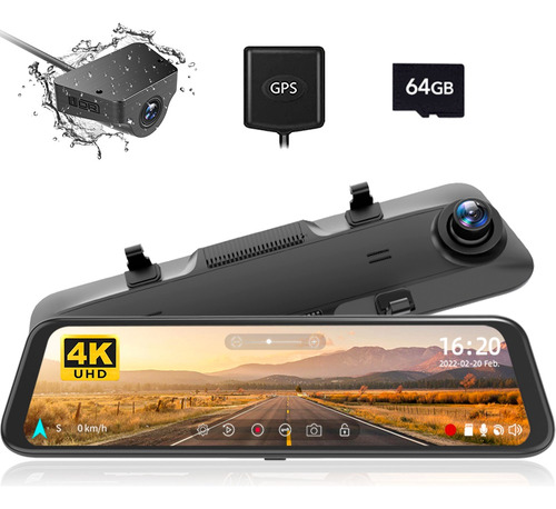 Wolfbox Cámara Para Automóvil G850 4k Hd Dashcam Gps