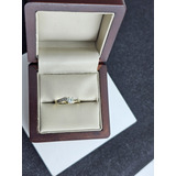 Anillo De Oro Amarillo 14k Solitario 0.108