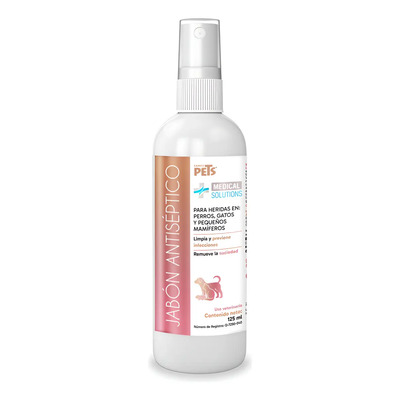 Ms - Jabon Antiseptico Para Mascotas Para Heridas 125 Ml