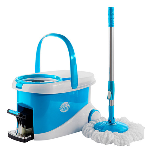 Mopa Gadnic Clean Dream Con Balde Centrifugador Celeste, Blanco