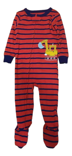 Mameluco Tipo Pijama Carters De Algodon N/rayas Y Tractor