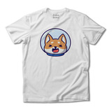Camiseta Camisa Shiba Inu Astronauta Cachorro