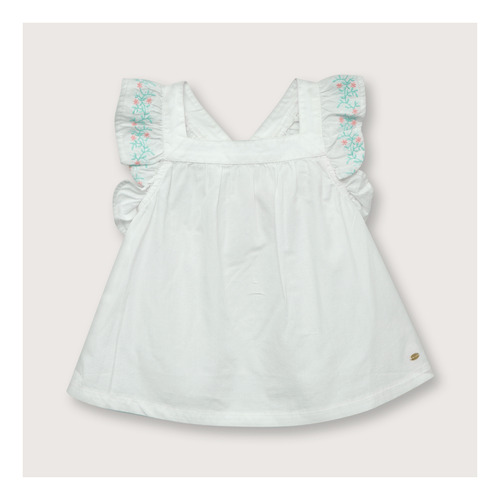 Blusa Niña Sin Mangas Blanca (6 Meses A 4 Años)