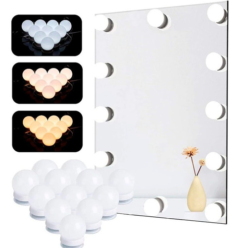 Vanity Mirror Luces De Espejo Led Para Tocador Kit Bombillas
