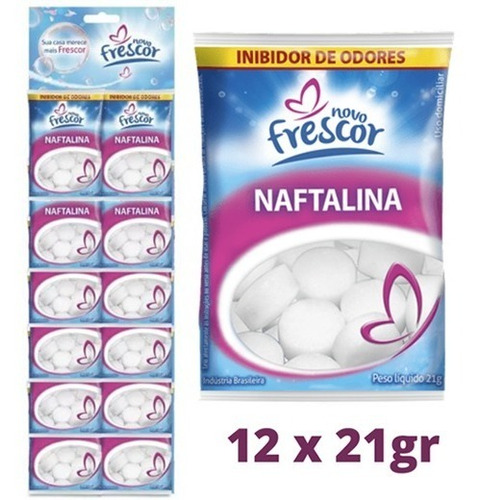 Pedra Naftalina Bola Anti Traça Anti Mofo Repelente 12x21gr