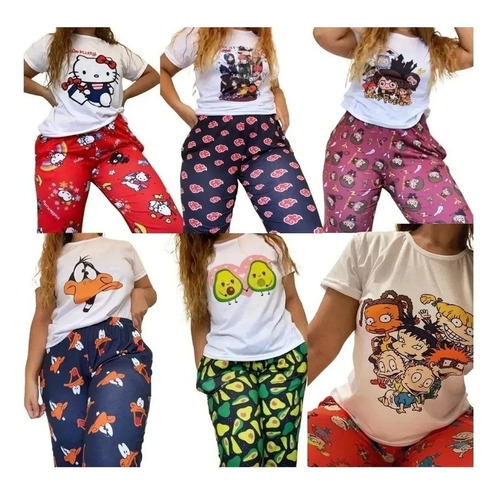 Pijama Manga Corta Mujer Personajes