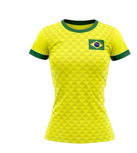 Camiseta Brasil Copa Do Mundo 2022 Feminina Braziline Jatoba