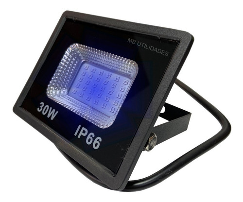 Refletor Luz Led Smd 30w Bivolt Azul Aprova D'água Ip66