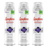 Kit 3 Desinfetante Lysoform Aerossol 360ml O Original