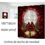 Cortina De Ducha Con Forma De Campana De Navidad, 180 X 180