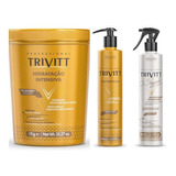 Kit Trivitt 3pçs:  Hidratação+cauterização+ O Segredo Cabel.
