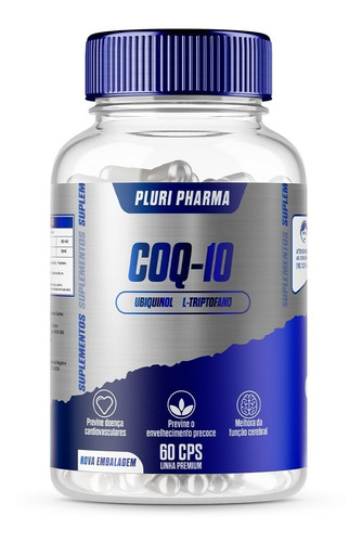 Coq-10 Triptofano + Coenzima Q10(ubiquinol) 60 Cps