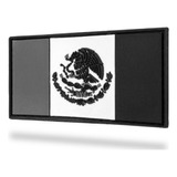 Parche Insignia Táctico Militar Pvc Bandera México Gris