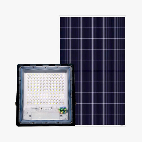 Refletor Holofote 200w + Placa Solar Completo A Prova D'agua