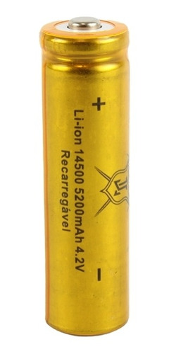 Bateria Pequena Recarregável 14500 4.2v 5200 Mah Li-ion