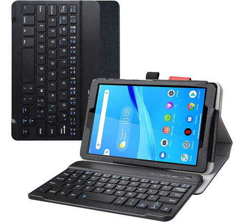 Funda Con Teclado Para Tablet Lenovo Tab M8 Fhd  - Negro