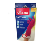 Guantes 3 Action Resistentes Vileda Azul Largo Varios Talles