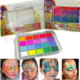 Paleta De Maquillaje Acuarela 15 Col. Fantasía Pintacaritas