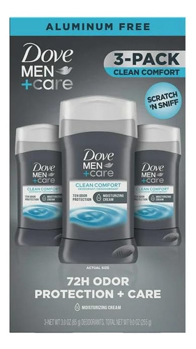 Desodorante En Barra Dove Men+care Clean Comfort, 72 Horas,