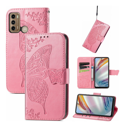 Funda Tipo Cartera Butterfly For Motorola Kickstand