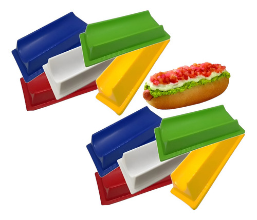 10 Porta Completos Plástico Completero Reutilizable Hot Dog 