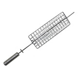 Espeto Grelha Giratório P/ Grill Peixes Frangos Inox Itagril