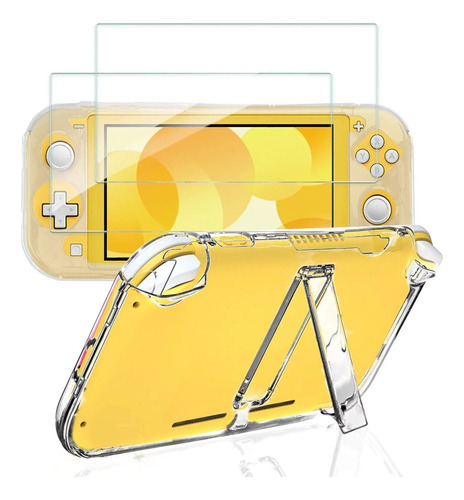 Estuche Para Switch Lite Cristal + Vidrio Protector 