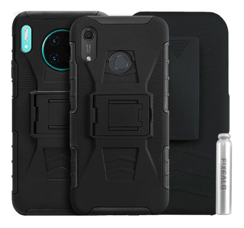 Funda + Mica Liquida Huawei Honor Protector Rudo Con Clip