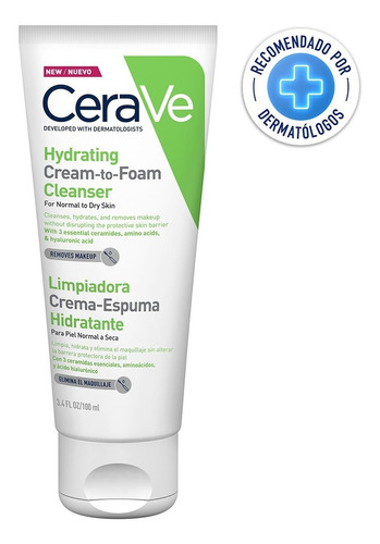 Limpiadora Crema-espuma Cerave Hidratante Para Rostro 100ml