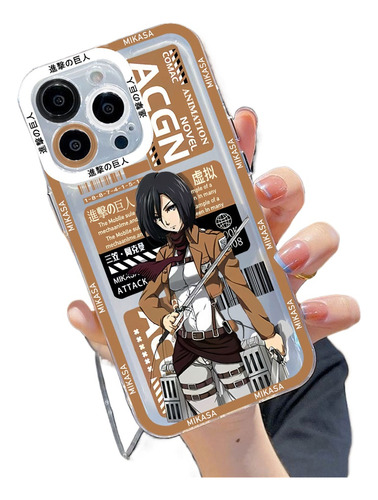 Funda De Teléfono Anime Attack On Titan Para iPhone 15 13 12