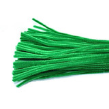 Limpia Pipas Chelines Metalizado Verde Navidad X100 Und