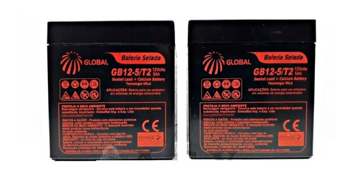 Kit Baterias 12v 5ah First Power Fp1250 Nobreak Sms Apc 9819