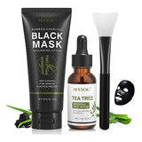 Máscara Facial Para Puntos Negros- 3 En 1 + Cepillo Y Serum