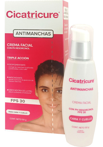 Cicatricure Antimanchas Crema Facial Con Ph Resorcinol Fps30