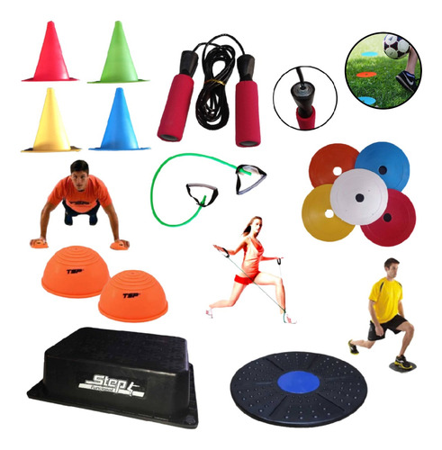 Set De Entrenamiento Funcional N°8 Kit Para Fitness Gym 