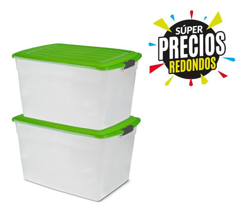 Caja Plástica X 2 Unidades  Col Box De 42 Lts. Colombraro