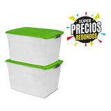 Caja Plástica X 2 Unidades  Col Box De 42 Lts. Colombraro