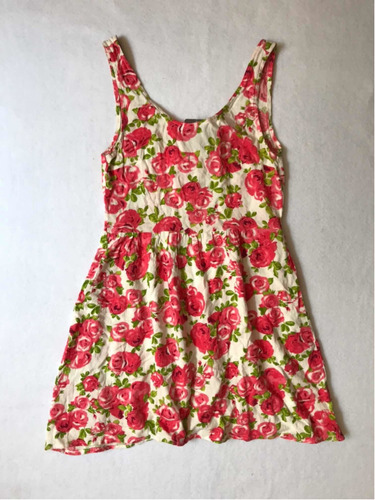 Vestido Corto De Flores H&m