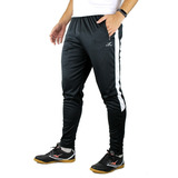 Calça Esportiva Slim Jogger Finta Preto - Detalhes Em Branco