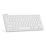 Teclado Bluetooth Ultrafino Compatible Tablet-iPad Blanco