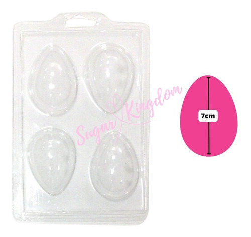 Molde De Huevos De Pascua Liso 7cm En Acetato-plástico