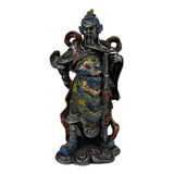 Estatueta Samurai Guerreiro Chines Kuan Decoração Em Resina